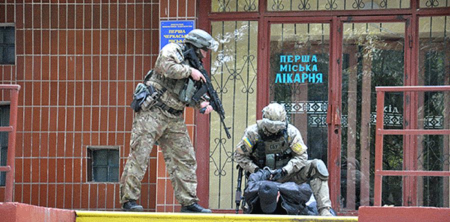 Перша міська лікарня Черкас стала об’єктом проведення ліквідації навчального теракта