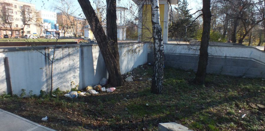 Черкащани закидали Соборний парк сміттям