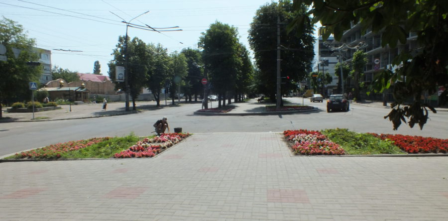 Середмістя Черкас заквітчали клумбами