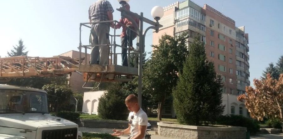 Нові світильники встановили в одному із черкаських скверів