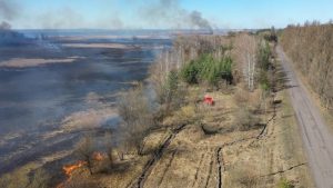 Липівський орнітологічний заказник, пожежа, дрон,