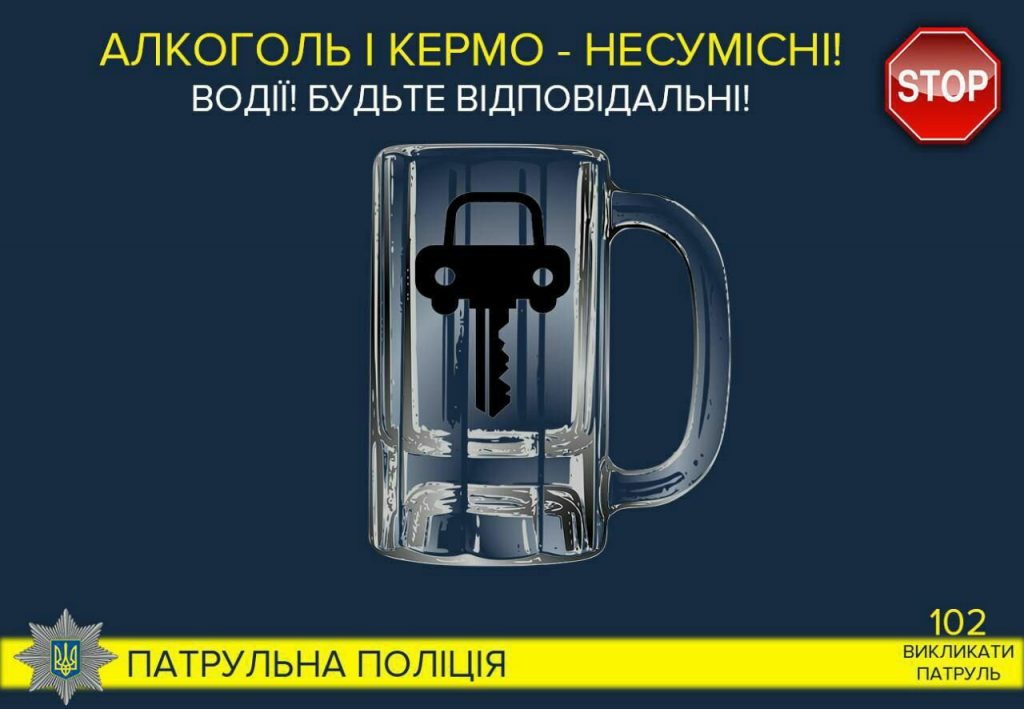 У дванадцять разів перевищив дозволену норму алкоголю: патрульні зупинили водія порушника