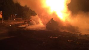 7 липня близько опівночі на трасі Н-1 Київ-Знам’янка водій автомобіля «МAN» із причепом не впорався з керуванням і з’їхав у кювет. При цьому автомобіль, що перевозив пальне у цистерні, перекинувся, пальне розлилося і спалахнуло.
