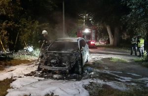 пожежа в моторному відсіку автомобіля Renault