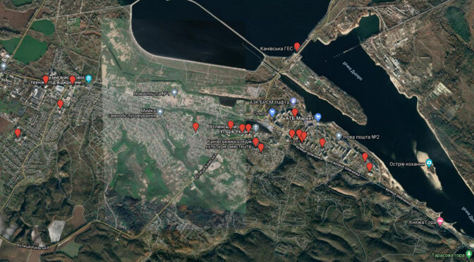Оновлено інтерактивну карту з адресами укриттів Канівської громади